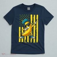 American Banana Retro USA Flag Dabbing Bananas T-Shirt thumb 5