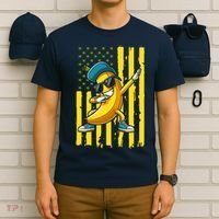 American Banana Retro USA Flag Dabbing Bananas T-Shirt thumb 6