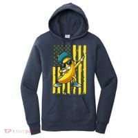 American Banana Retro USA Flag Dabbing Bananas Women's Hoodie thumb 0