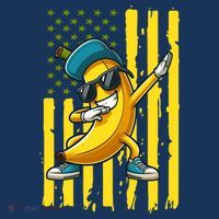 American Banana Retro USA Flag Dabbing Bananas Women's Tank Top thumb 5