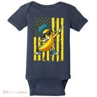 American Banana Retro USA Flag Dabbing Bananas Baby Bodysuit thumb 0