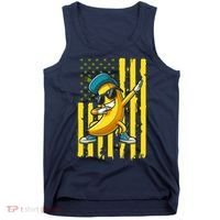 American Banana Retro USA Flag Dabbing Bananas Tank Top thumb 0