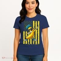 American Banana Retro USA Flag Dabbing Bananas Women's T-Shirt thumb 4