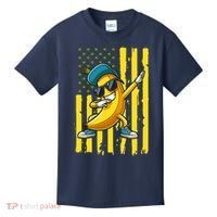 American Banana Retro USA Flag Dabbing Bananas Kids T-Shirt thumb 0