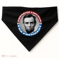 Abraham Abe Lincoln For President Retro USA-Made Doggie Bandana thumb 0