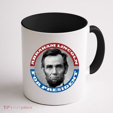 Abraham Abe Lincoln For President Retro Coffee Mug back