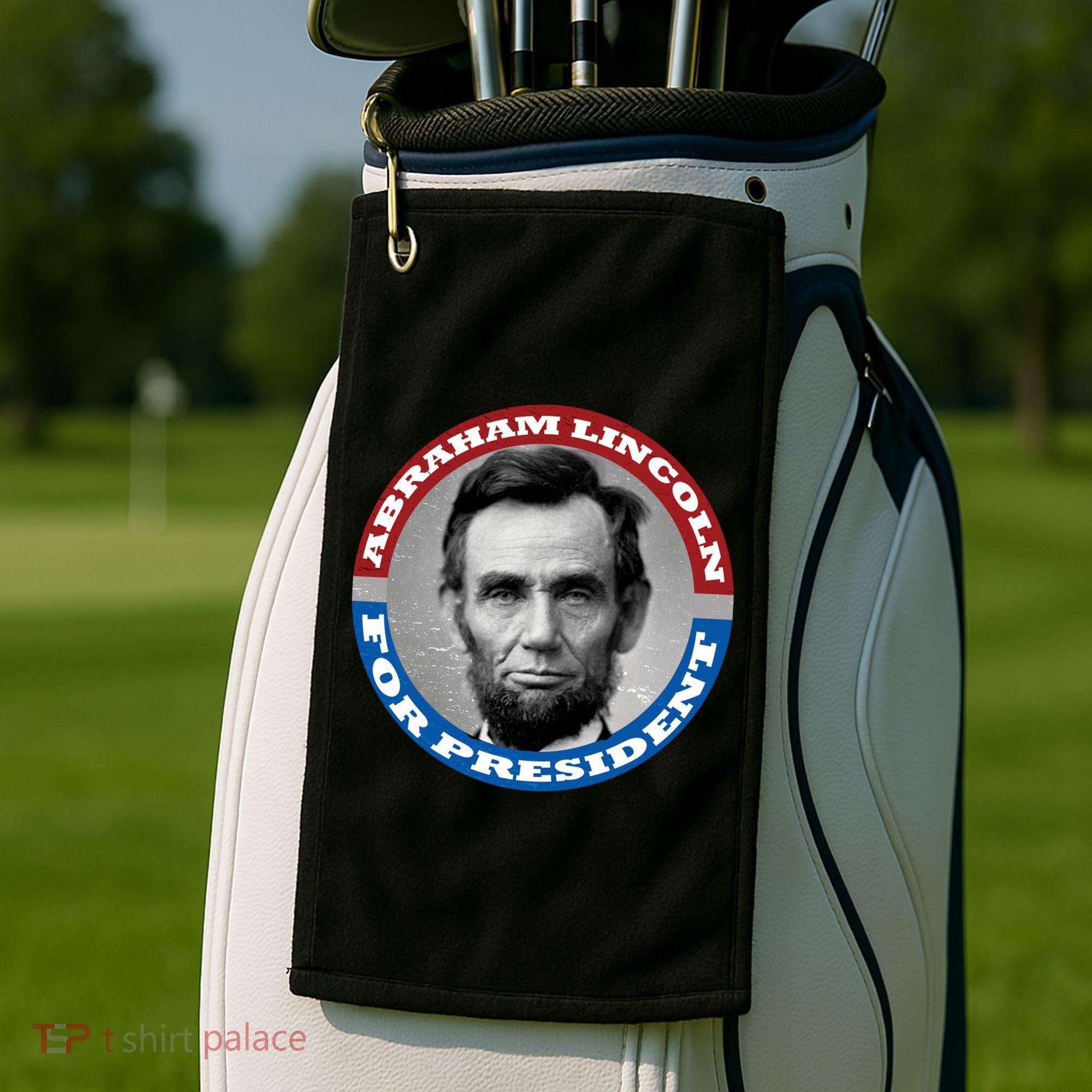 Abraham Abe Lincoln For President Retro Golf Towel