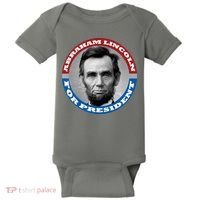 Abraham Abe Lincoln For President Retro Baby Bodysuit thumb 0