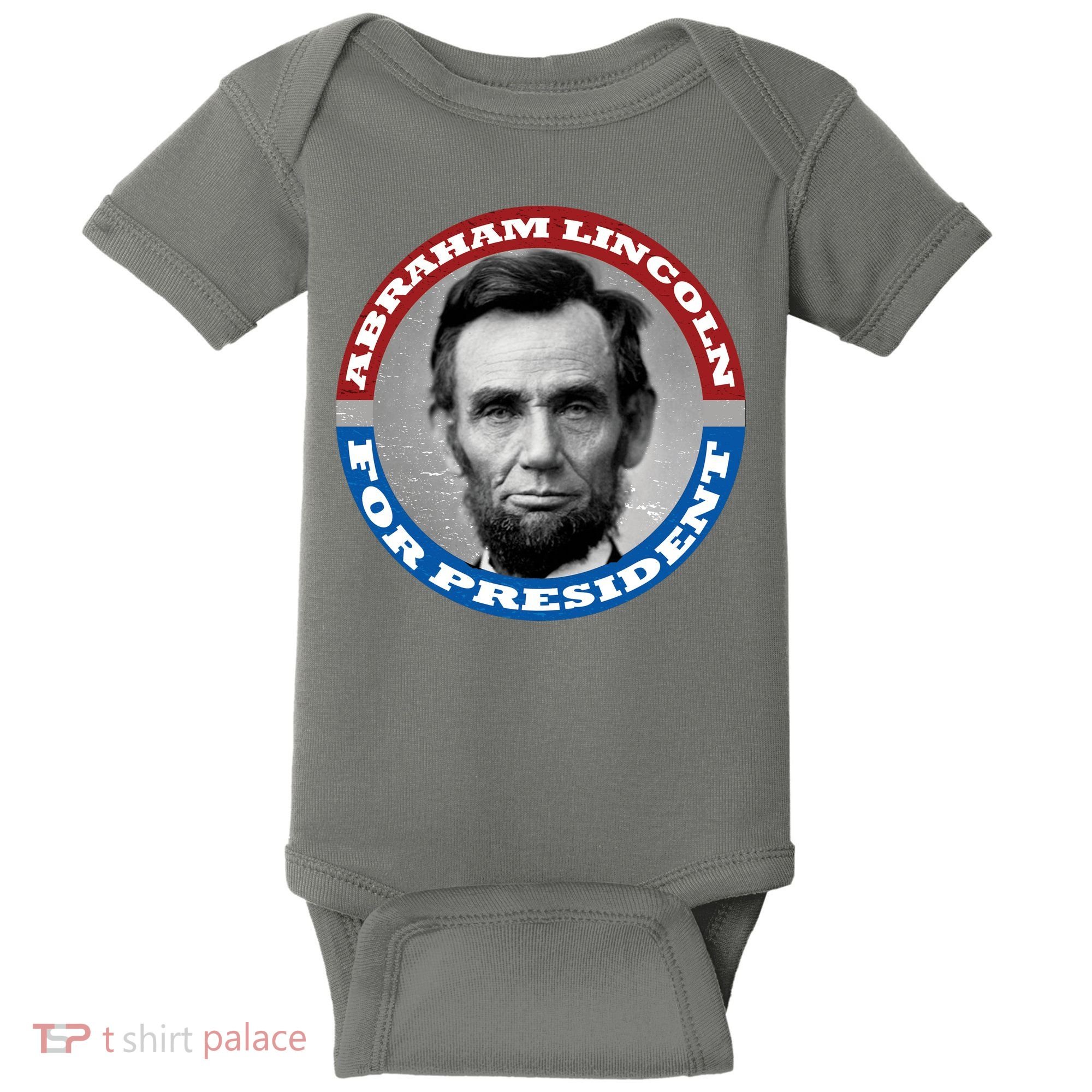 Abraham Abe Lincoln For President Retro Baby Bodysuit
