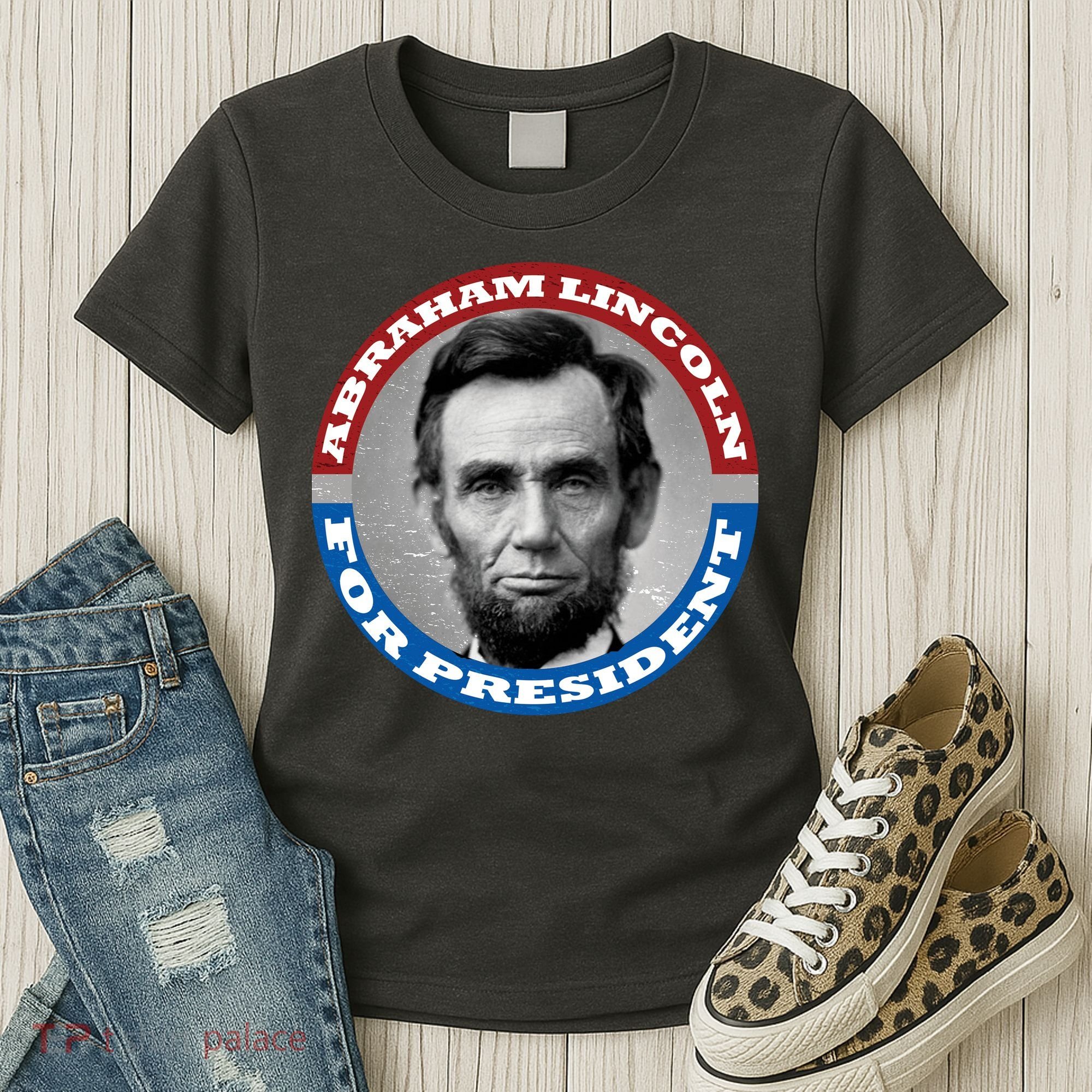 Abraham Abe Lincoln For President Retro Women's T-Shirt
