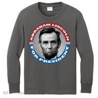 Abraham Abe Lincoln For President Retro Kids Long Sleeve Shirt thumb 0