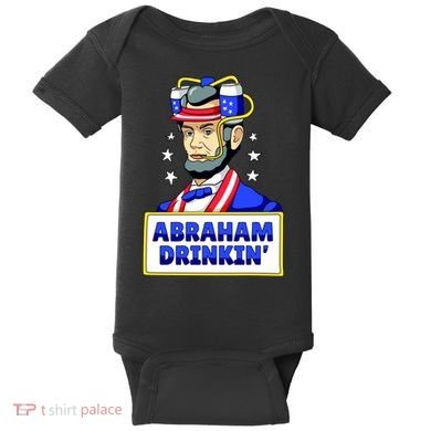 Abraham Drinkin Baby Bodysuit