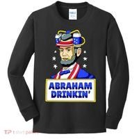 Abraham Drinkin Kids Long Sleeve Shirt thumb 0