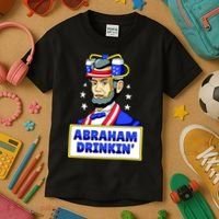 Abraham Drinkin Kids T-Shirt thumb 3