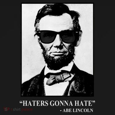 Abraham Lincoln Haters Gonna Hate Women's Perfect Tri Tunic Long Sleeve Shirt