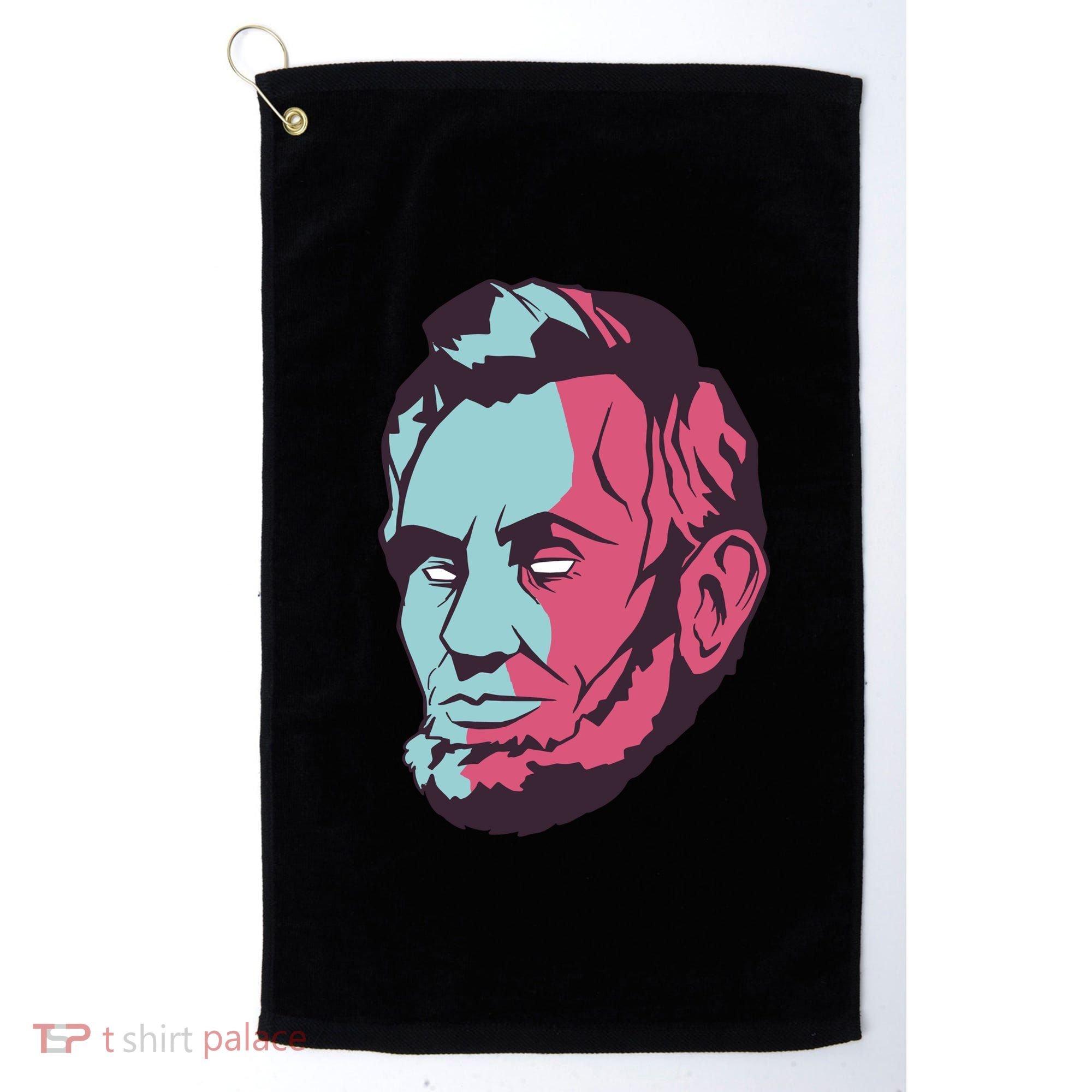 Abraham Lincoln Head Golf Towel