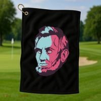 Abraham Lincoln Head Golf Towel thumb 1