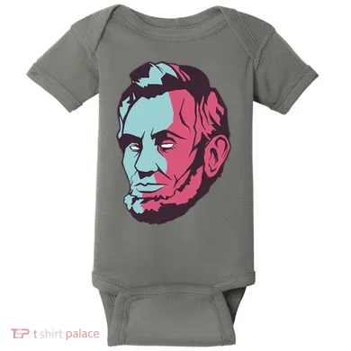 Abraham Lincoln Head Baby Bodysuit