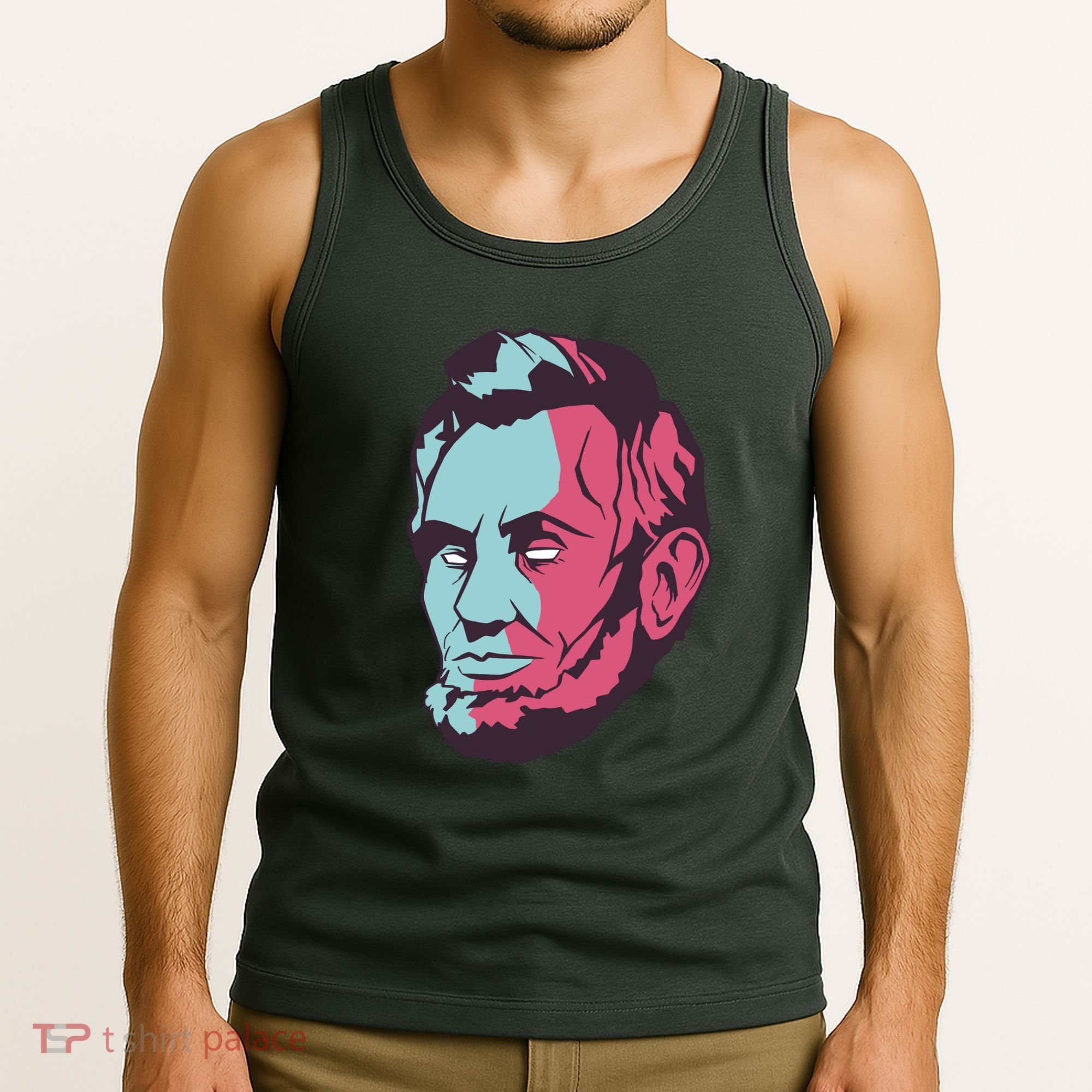 Abraham Lincoln Head Tank Top