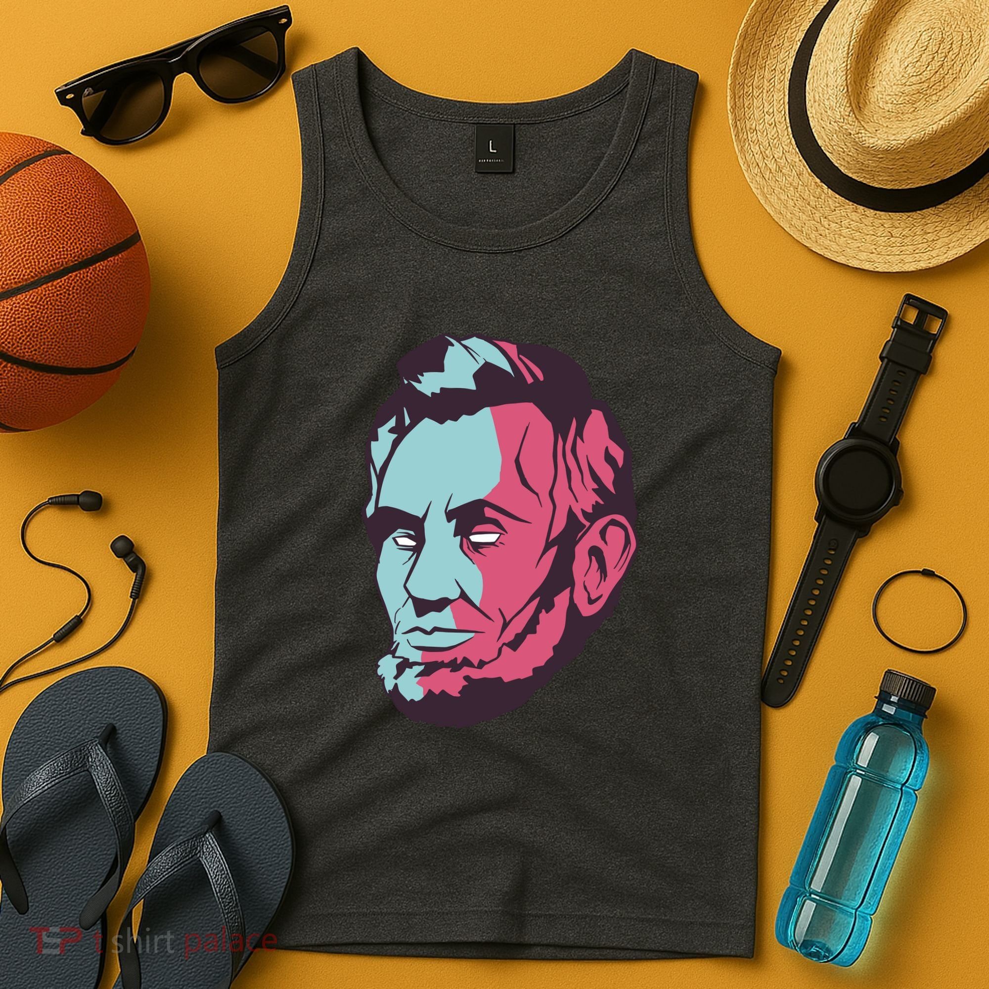 Abraham Lincoln Head Tank Top
