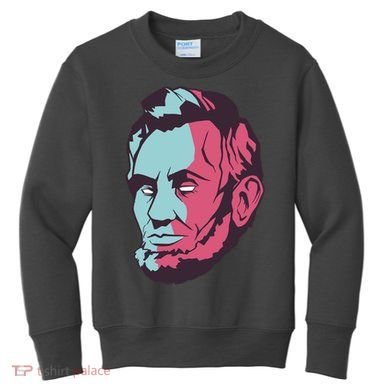 Abraham Lincoln Head Kids Sweatshirt