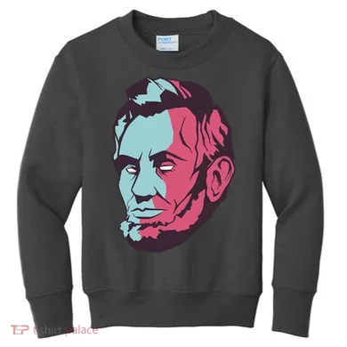 Abraham Lincoln Head Kids Sweatshirt
