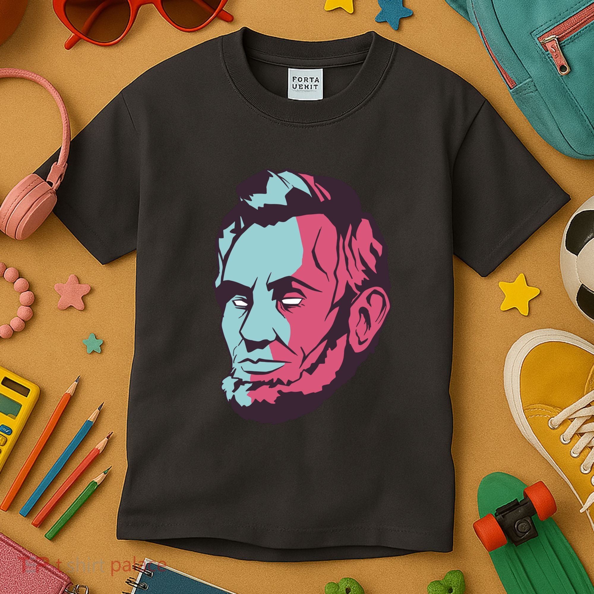 Abraham Lincoln Head Kids T-Shirt