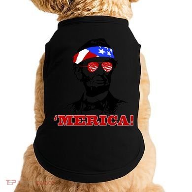Abraham Lincoln Merica Doggie Tank