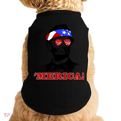 Abraham Lincoln Merica Doggie Tank