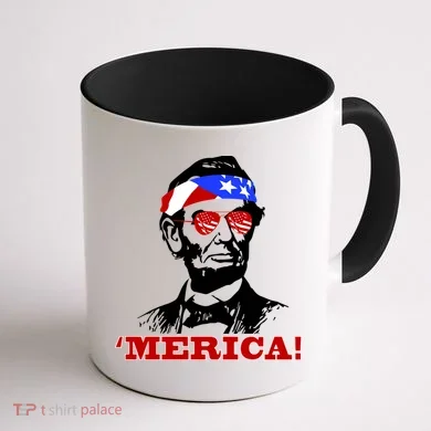 Abraham Lincoln Merica Coffee Mug back