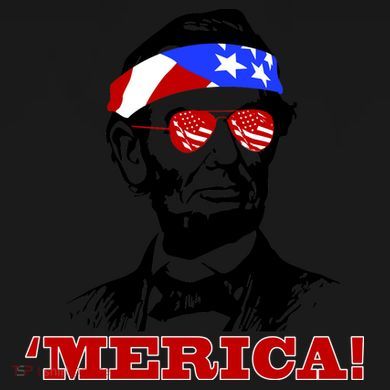 Abraham Lincoln Merica Cropped Pullover Crew