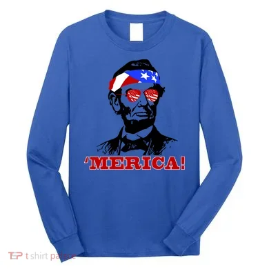 Abraham Lincoln Merica Long Sleeve Shirt