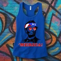 Abraham Lincoln Merica Women's Tank Top thumb 3
