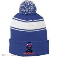 Abraham Lincoln Merica Stripe Pom Pom Beanie thumb 0