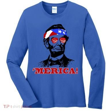 Abraham Lincoln Merica Women's Long Sleeve Shirt