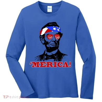 Abraham Lincoln Merica Women's Long Sleeve Shirt
