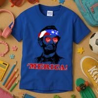 Abraham Lincoln Merica Kids T-Shirt thumb 3