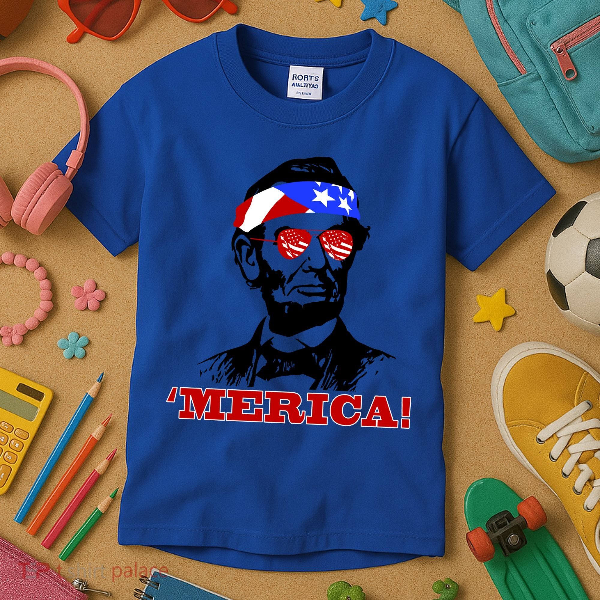 Abraham Lincoln Merica Kids T-Shirt