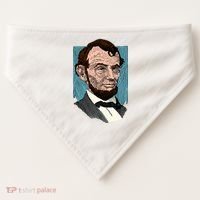 Abraham Lincoln Portrait USA-Made Doggie Bandana thumb 0