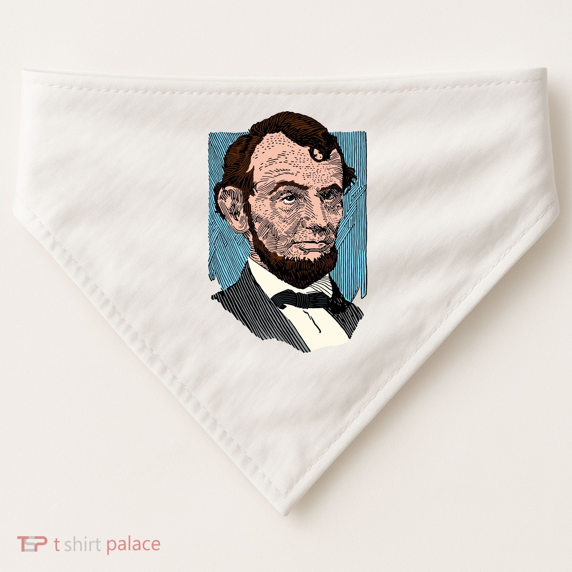 Abraham Lincoln Portrait USA-Made Doggie Bandana