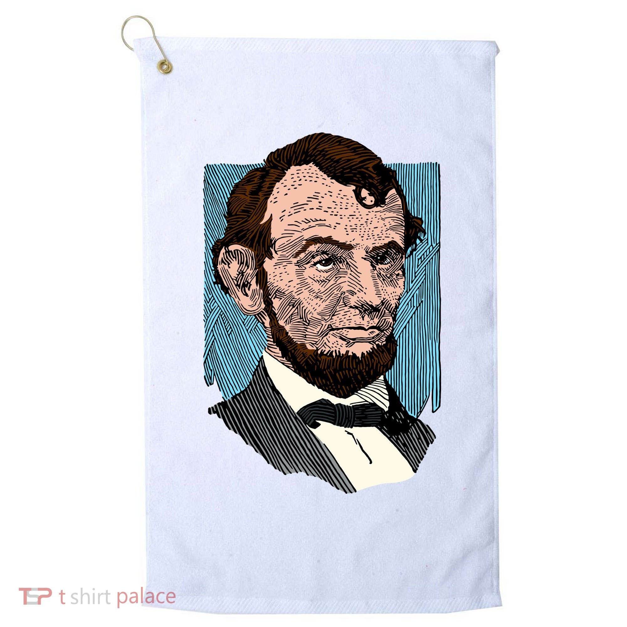 Abraham Lincoln Portrait Golf Towel