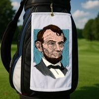 Abraham Lincoln Portrait Golf Towel thumb 2