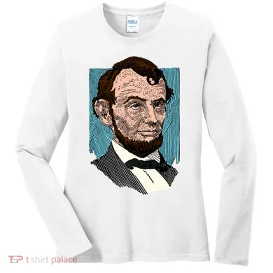 Abraham Lincoln Portrait Women's Long Sleeve Shirt