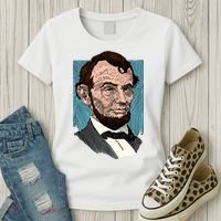 Abraham Lincoln Portrait Women's T-Shirt thumb 3