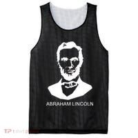 Abraham Lincoln Portrait President Mesh Reversible Basketball Jersey Tank thumb 0