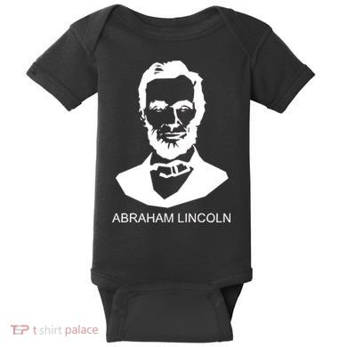 Abraham Lincoln Portrait President Baby Bodysuit