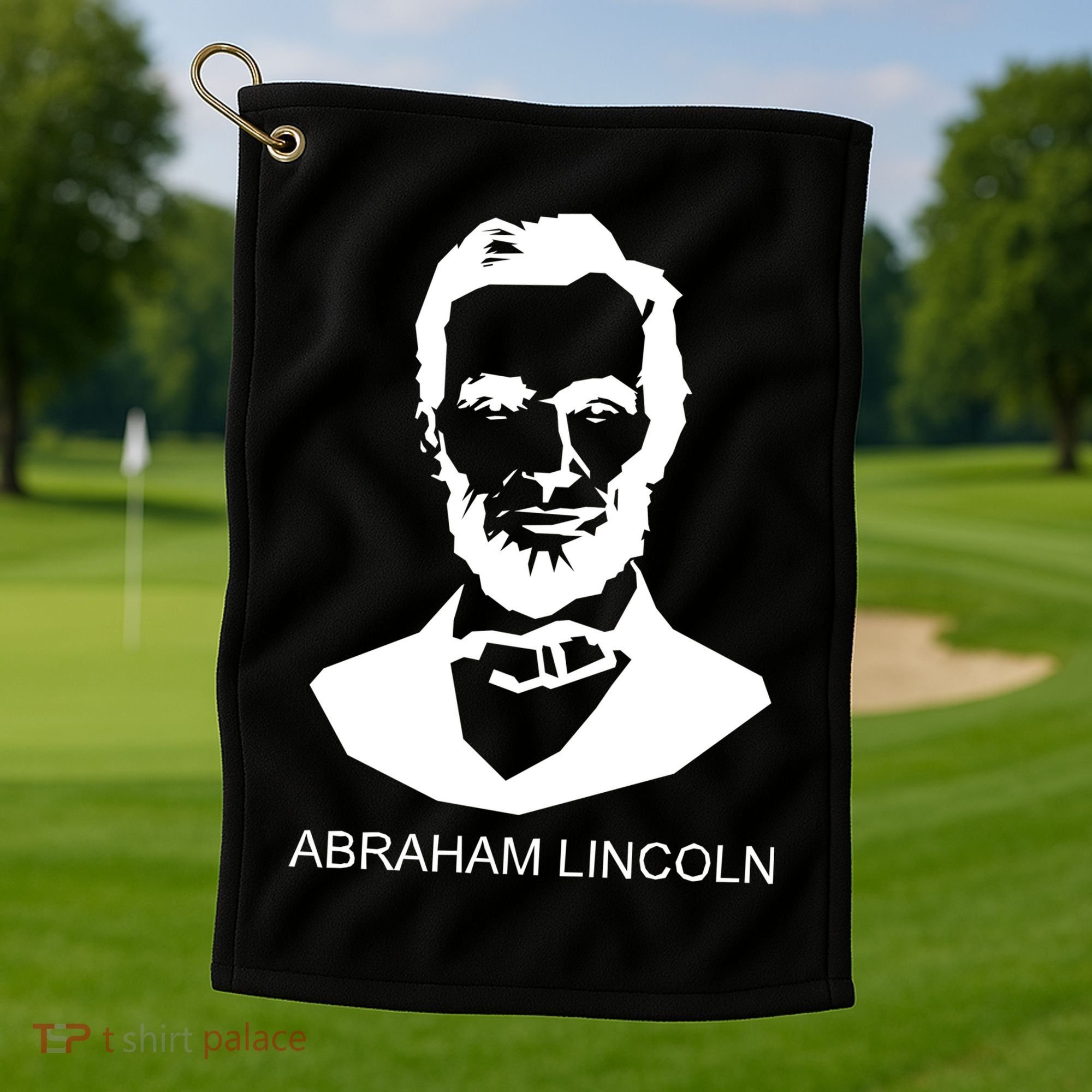 Abraham Lincoln Portrait President Golf Towel