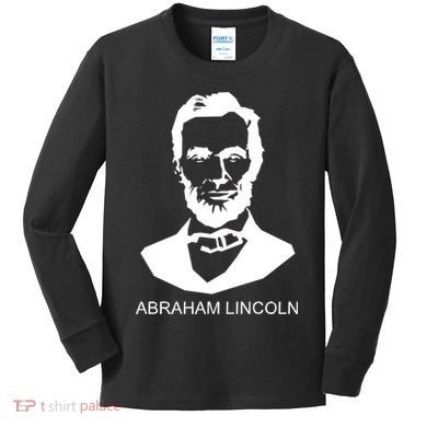 Abraham Lincoln Portrait President Kids Long Sleeve Shirt