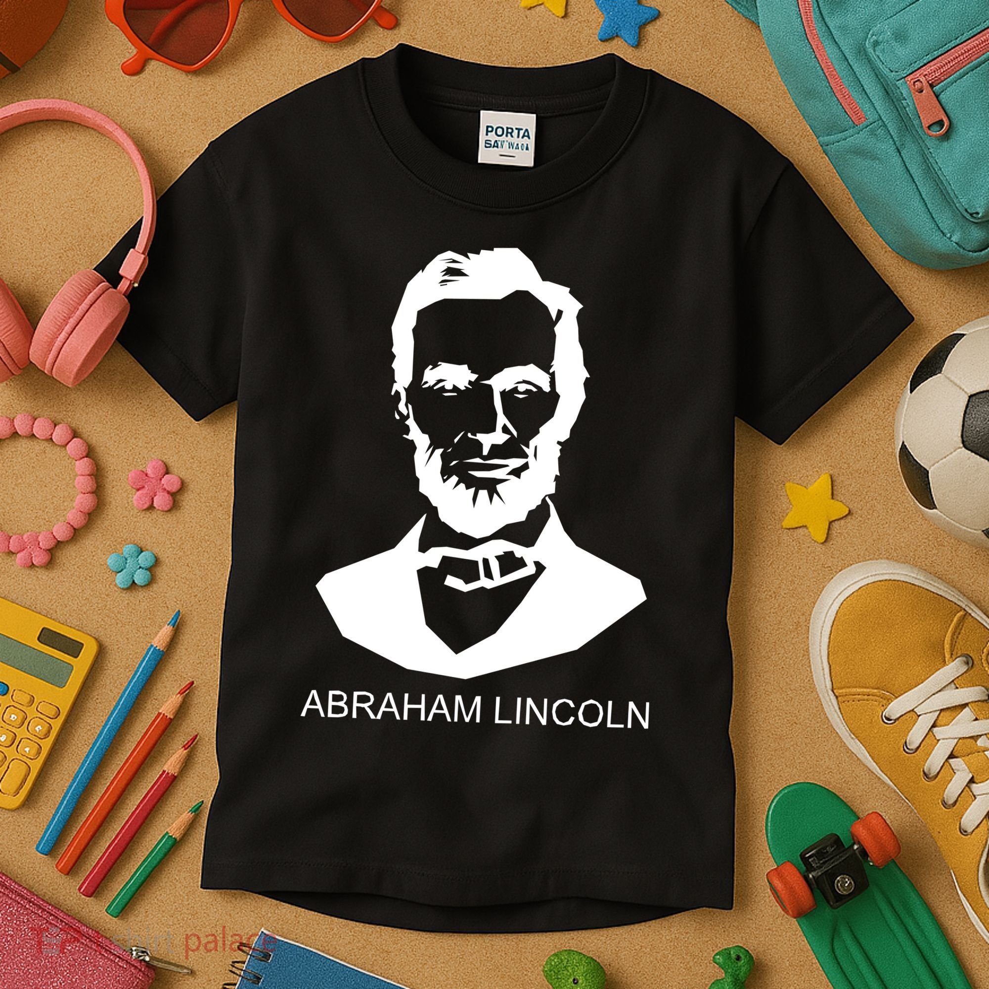 Abraham Lincoln Portrait President Kids T-Shirt