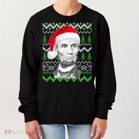 Abraham Lincoln Ugly Christmas Sweater Women's Sweatshirt thumb 0